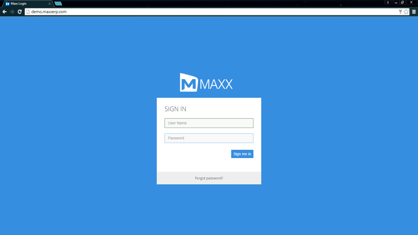 Login -MaxxERP
